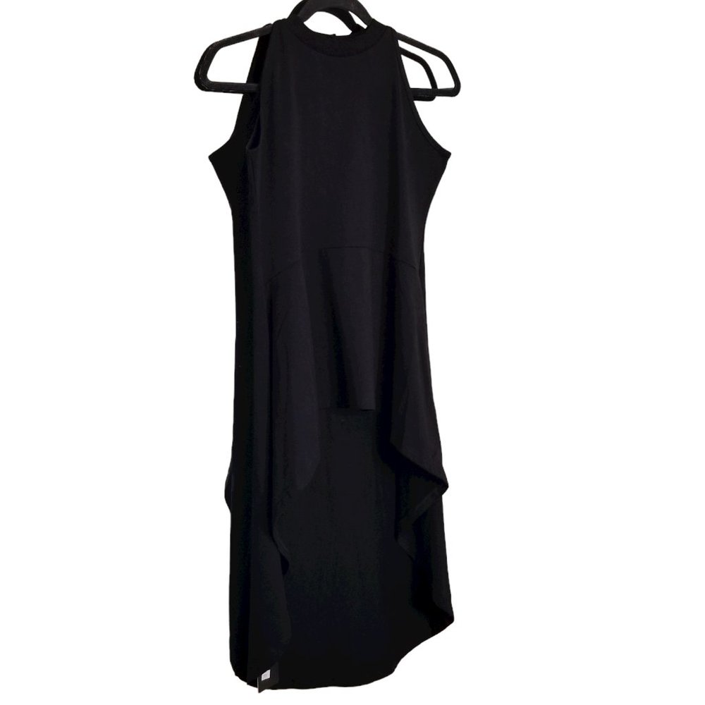 NWT F&F Studio Black Peplum High/Low Top with Train, Size M